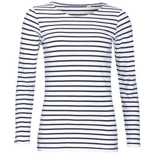 Футболка женская Marine Women, белая с темно-синим Футболка женская Marine Women, белая с темно-синим