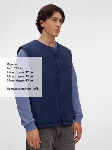 Жилет унисекс Veter, темно-синий фото 4 Жилет унисекс Veter, темно-синий фото 4