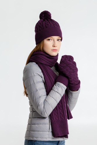 Варежки Heat Trick, баклажановые фото 5 Варежки Heat Trick, баклажановые фото 5