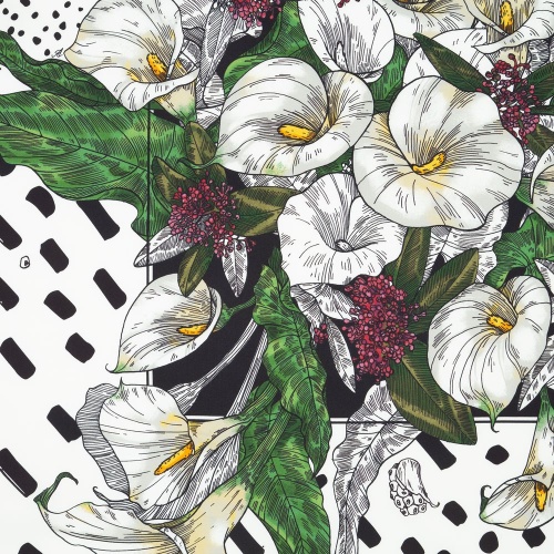 Платок шелковый Delicate, каллы фото 3 Платок шелковый Delicate, каллы фото 3