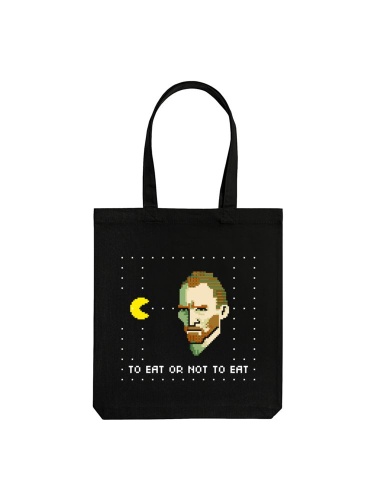 Холщовая сумка «Ван-Пакман», черная фото 3