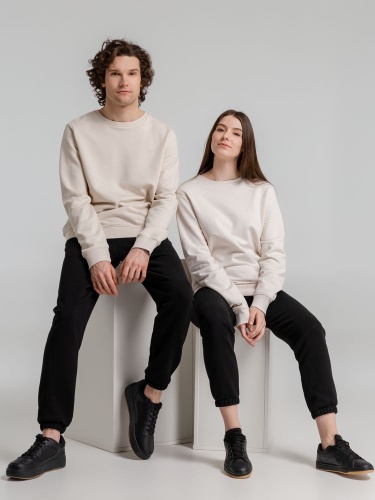 Свитшот унисекс BNC Inspire (Organic), молочно-белый фото 14