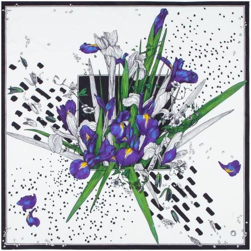 Платок шелковый Delicate, ирисы Платок шелковый Delicate, ирисы