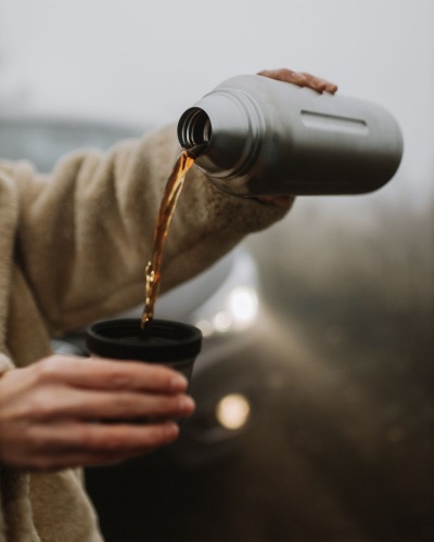 Термос Flask 1000, вакуумный, стальной матовый фото 10