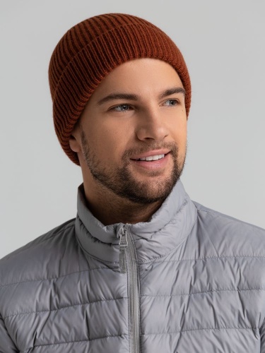 Шапка Bernard, коричневая (терракота) фото 8 Шапка Bernard, коричневая (терракота) фото 8