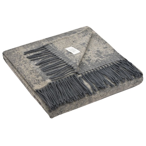 Плед Magnolia, серый с бежевым фото 2