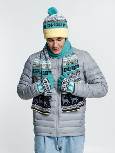 Шапка Mirakler, зеленая с желтым фото 4 Шапка Mirakler, зеленая с желтым фото 4