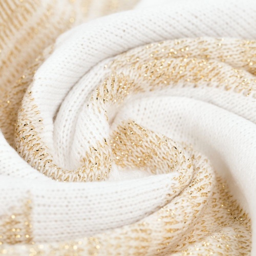 Плед «Танцующий лес», белый с золотистым фото 3