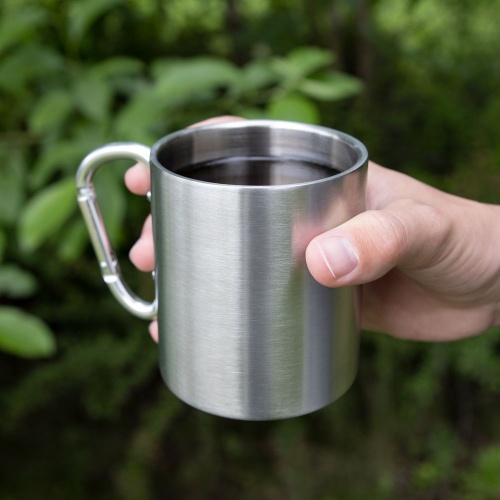 Кружка Trek, с серебристой ручкой-карабином фото 4 Кружка Trek, с серебристой ручкой-карабином фото 4