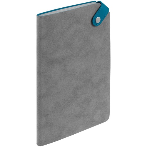 Ежедневник Corner, недатированный, серый с бирюзовым фото 3 Ежедневник Corner, недатированный, серый с бирюзовым фото 3
