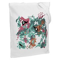 Холщовая сумка Floral, молочно-белая