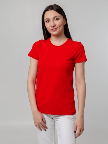 Футболка женская T-bolka Stretch Lady, красная фото 6