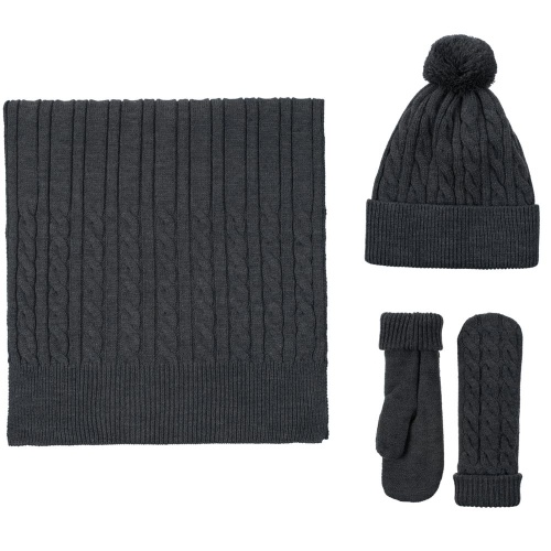 Шарф Heat Trick, черный меланж фото 6 Шарф Heat Trick, черный меланж фото 6