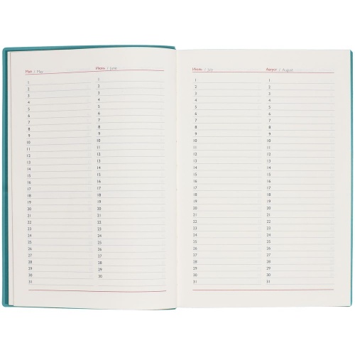 Ежедневник Martos, недатированный, бирюзовый фото 4