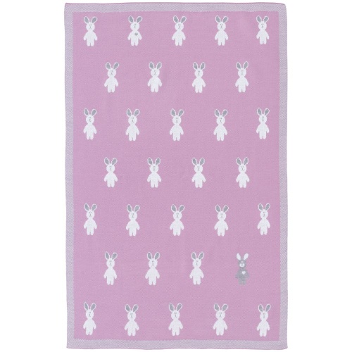 Плед детский с зайками Beastie Toys, розовый фото 3