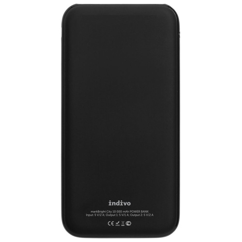 Аккумулятор с подсветкой markBright City, 10000 мАч, черный фото 4 Аккумулятор с подсветкой markBright City, 10000 мАч, черный фото 4