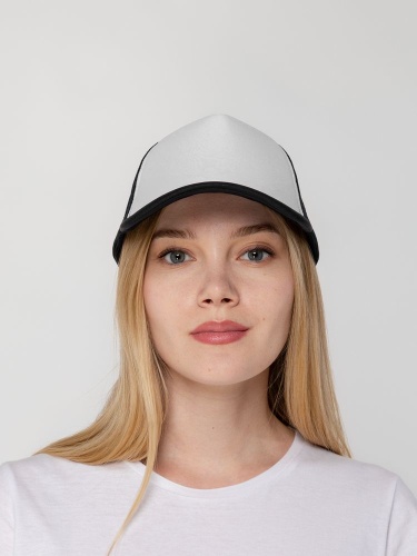 Бейсболка Sunbreaker, черная с белым фото 6