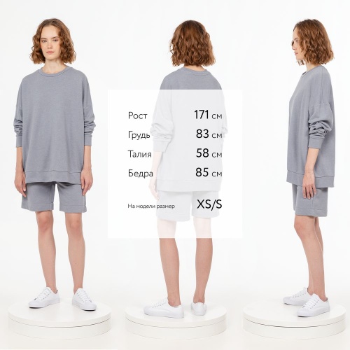 Свитшот унисекс S2, серый фото 3