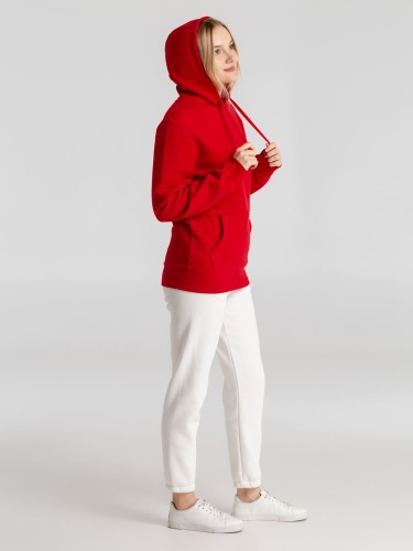 Толстовка с капюшоном унисекс King, красная фото 6 Толстовка с капюшоном унисекс King, красная фото 6
