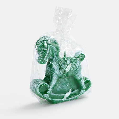 Свеча фигурная «Лошадка-качалка», зеленая фото 2 Свеча фигурная «Лошадка-качалка», зеленая фото 2