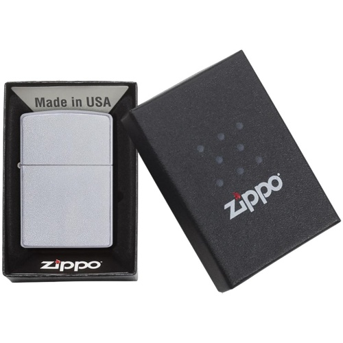 Зажигалка Zippo Classic Satin, серебристая фото 3