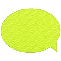 Наклейка тканевая Lunga Bubble, M, желтый неон