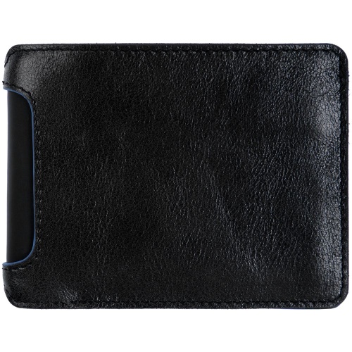 Портмоне Arrival, черное с синим фото 4 Портмоне Arrival, черное с синим фото 4