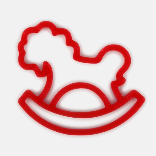 Подвеска «Лошадка-качалка», 3D-печать, красная фото 2