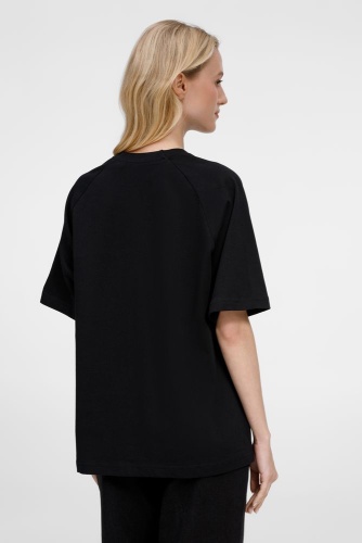 Футболка оверсайз унисекс Avenu, черная фото 4