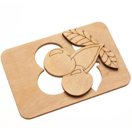 Карточки-раскраски Wood Games, фрукты фото 6