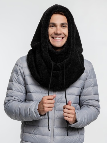 Балаклава-капюшон Flocky, черная фото 2 Балаклава-капюшон Flocky, черная фото 2