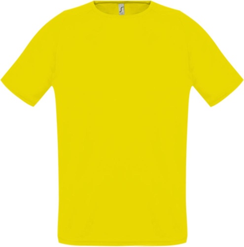 Футболка унисекс Sporty 140, лимонно-желтая