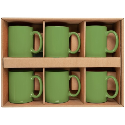 Набор из 6 кружек Promo, зеленый фото 4 Набор из 6 кружек Promo, зеленый фото 4