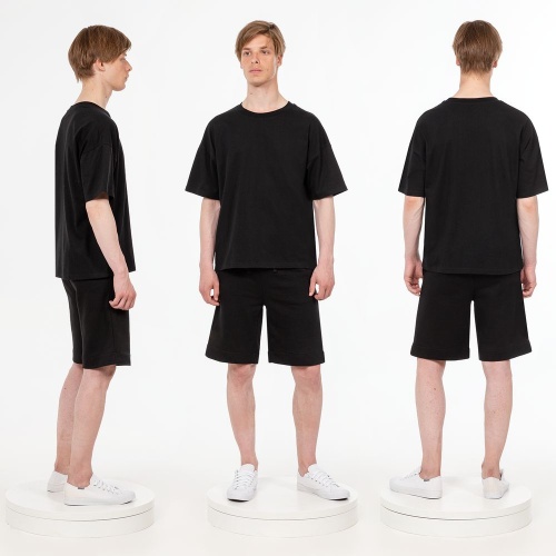 Футболка унисекс оверсайз T3, черная фото 3 Футболка унисекс оверсайз T3, черная фото 3