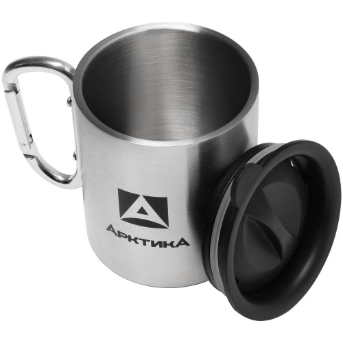 Термокружка с карабином «Арктика 300», стальная фото 3 Термокружка с карабином «Арктика 300», стальная фото 3