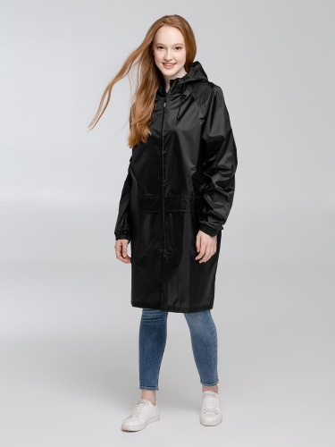 Дождевик с карманами «Плащ, плащ», черный фото 5