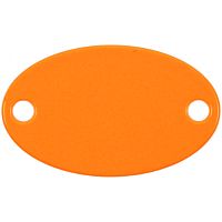 Шильдик металлический Alfa Oval, оранжевый неон