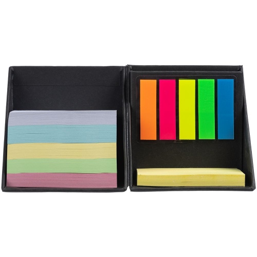 Настольный набор со стикерами Mnemonic, черный фото 3