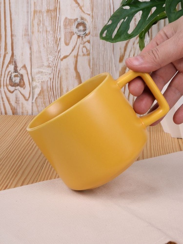 Чашка Jumbo, ver.2, матовая, желтая фото 3 Чашка Jumbo, ver.2, матовая, желтая фото 3