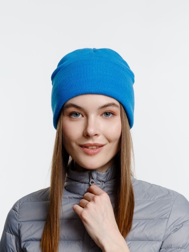 Шапка Urban Flow, ярко-голубая фото 4 Шапка Urban Flow, ярко-голубая фото 4