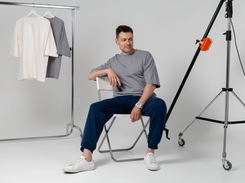 Футболка оверсайз унисекс Kosmos 2.0, кремовая фото 10