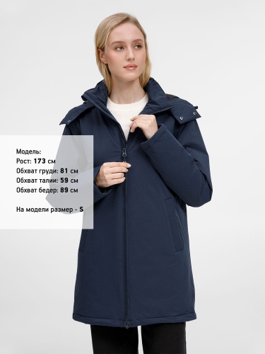 Куртка-парка унисекс Sfera, темно-синяя фото 3 Куртка-парка унисекс Sfera, темно-синяя фото 3