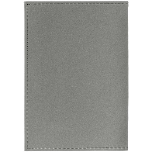 Обложка для паспорта Nubuk, светло-серая фото 3