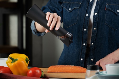 Гравитационная мельница для специй Gravita, черная фото 4