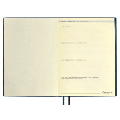 Ежедневник Avila, недатированный, синий фото 3 Ежедневник Avila, недатированный, синий фото 3