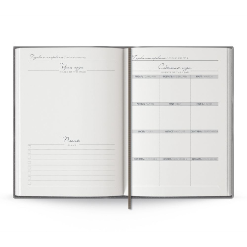Ежедневник Anaconda, недатированный, серебристый фото 4 Ежедневник Anaconda, недатированный, серебристый фото 4