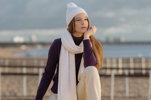 Шарф Alpine, белый фото 8 Шарф Alpine, белый фото 8