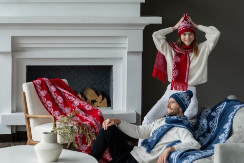 Шапка Onego, синяя (джинс) фото 7