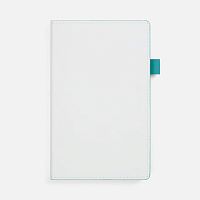 Ежедневник White Shall, недатированный, бело-бирюзовый