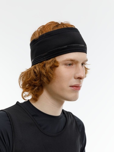 Спортивная повязка утепленная Jogge, черная фото 5 Спортивная повязка утепленная Jogge, черная фото 5